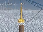 Virtual Reality Rammpfahl | Rammen eines Fundamentebauteils in einem Offshore-Windfeld: 3-D-Computersimulation hilft, Windparkbauen zu üben.