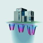 Wärmekorb | Prinzip der Erdwärmekörbe: Die Wärmetauscher wirken wie Wendeln, die die Wärme aus dem Erdreich zapfen. Über den Solekreis gelangt die vorgewärmte Sole zur Wärmepumpe.