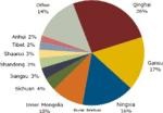 China PV-Anlagen Provinzen | In China schlummert ein riesiges Marktpotenzial. Mehr als zwei Drittel der bisherigen kommerziellen Anlagen stehen in vier Provinzen im Nordwesten der Volksrepublik. - © Graphik: Solarbuzz