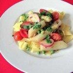 Spargelragout: Zubereitungsdauer: 30 Min., CO2-Äquivalente pro Person: ca. 320 g