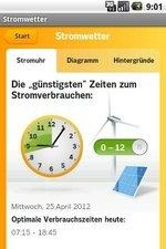 Stromuhr | Eine App zum Stromwetter soll beobachten helfen, zu welchen Zeiten an jedem Tag sich beim Andocken an die Steckdose der höchstprozentige Grünstromanteil ziehen lässt. - © Vattenfall