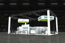 Siemens-Stand auf der Husum Wind 2015: Unter dem Motto amp;quot;Windstärken: Mehr Wert für Ihre Windgeschäft amp;quot; zeigt das Unternehmen auf 150 Quadratmetern Innovationen aus den Bereichen Windkraft, Energiesysteme, Produkt- und Systemlösungen sowie Anlagenwartung. - © Foto: Siemens