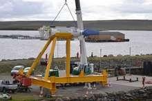Vorbereitung der Installation des Gezeitenkraftwerks vor Shetland. - © Nova Innovation Vorbereitung der Installation des Gezeitenkraftwerks vor Shetland.