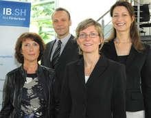 Die IB.SH Föderlotsen: Katharina Preusse, Christian Hank, Susann Dreßler, Ulrike Kiehne (von links).