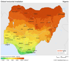 Solarkarte von Nigeria.