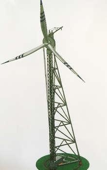 Illustration einer Höhenwindanlage.