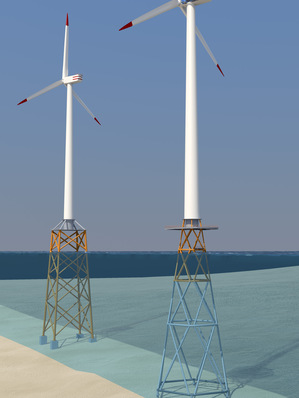 Durch Leichtbau lässt sich bei Windenergieanlagen viel CO 2  einsparen.