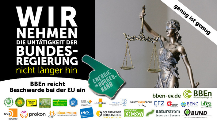 Die Bundesregierung hat die Enereuerbaren-Richtlinie nicht vollständig umgesetzt. Deshalb soll Brüssel ein Vertragsverletzungsverfahren einleiten, fordern verschiedene Verbände.