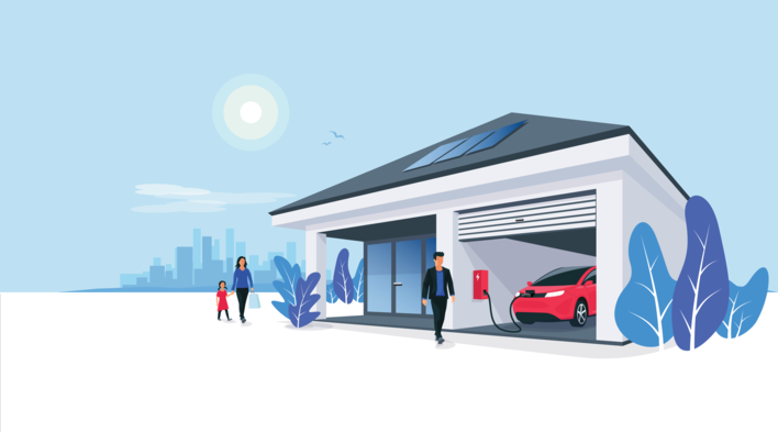 Nachhaltige Stromversorgung im Eigenheim mithilfe eines Energiemanagements.