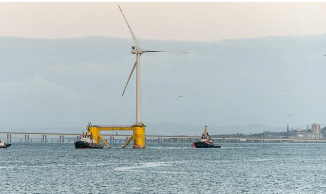 Schwimmender Offshore-Windpark Kincardine, 50 MW, bei Aberdeen