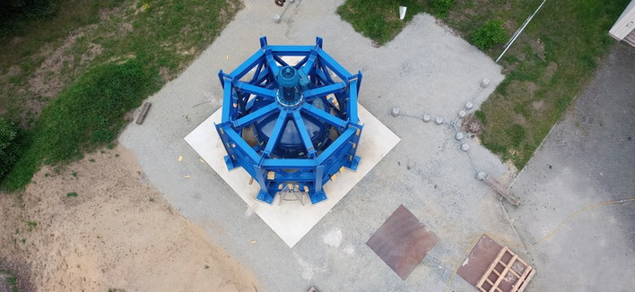 Aus der Vogelperspektive: der fertig montierte RKS-Demonstrator der TU Dresden.