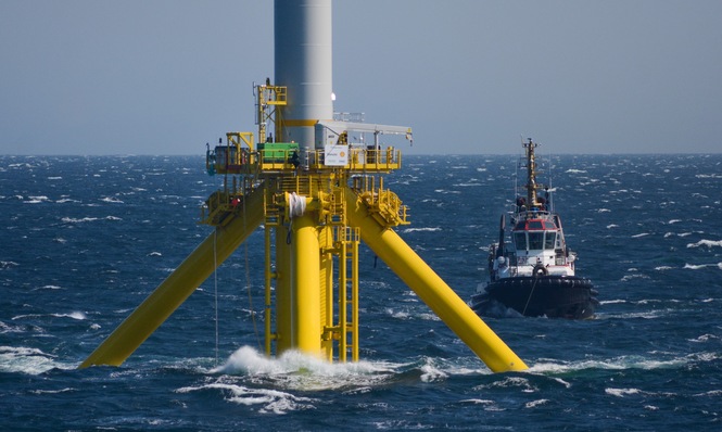 Auch schwimmende Windparks sehen Planungen vor Australien vor – hier das Beispiel eines Schwimmfundamentdesign des Modells „TetraSpar“
