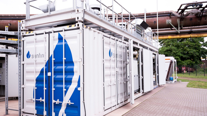 Mit diesem Hochtemperaturelektrolyseur hat Sunfire die hohe Effizienz im Megawattmaßstab erreicht.