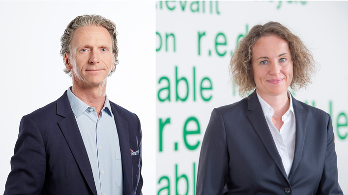 Daniel Hölder ist Head of Policy and Markets bei Baywa r.e. und Stefanie Wimmer ist bei Baywa r.e. Director of Solar Projects EMEA.