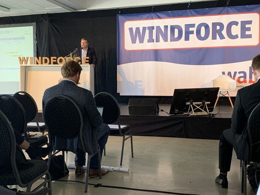 Manfred Dittmer, Country Manager Germany bei Parkwind N.V., Leuven, Belgium, sprach über das Offshore-Projekt Arcadis Ost 1.