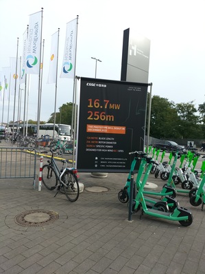 Messe Wind Energy Hamburg, September 2022, Bekanntgabe für den Prototypstart einer Rekordwindenergieanlage aus China