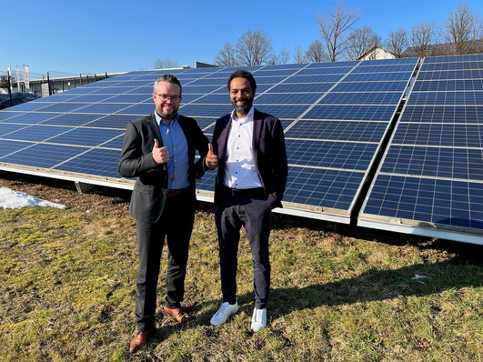  Maxsolar-Chef Christoph Strasser (links) und Abdelilah Zaafarane, CEO der SEAC Group
