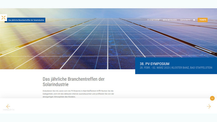 Das diesjährige PV-Symposium findet vom 28. Februar bis 3. März statt.
