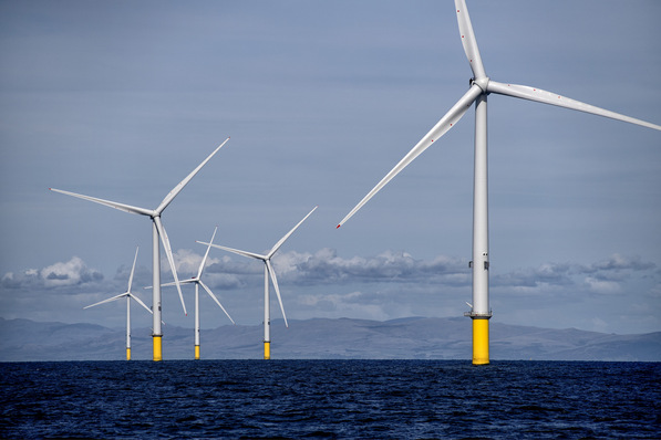 Ørsteds Offshore-Windpark Walney vor der britischen Küste.
