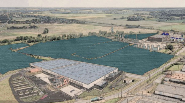 So soll der Industriepark in Poitou in Westfrankreich aussehen, wenn er komplett mit grünem Wasserstoff versorgt wird.