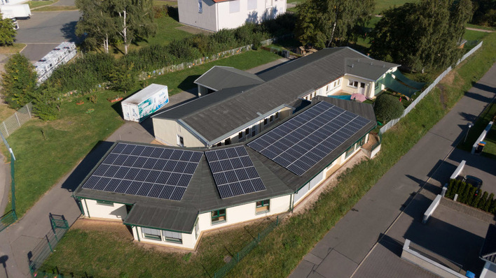  Die Ausrichtung der Solaranlage ist perfekt geeignet, um den Eigenbedarf der Kita zu decken.
