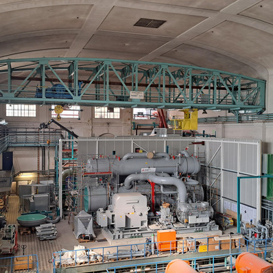 Die neue Großwärmepumpe in Stuttgart.