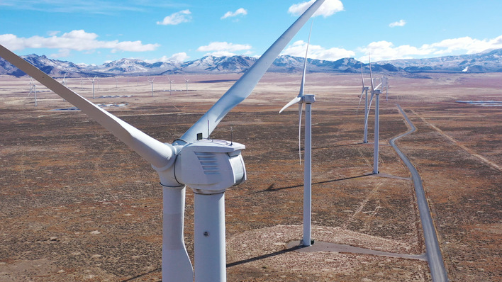 Liberty-Windenergieanlagen des ehemaligen US-Herstellers Clipper.