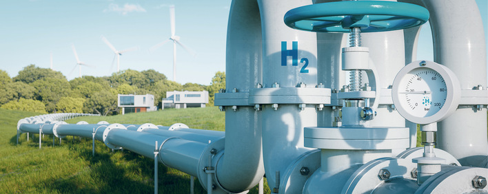 Der Abschied von fossilem Gas ist ein wichtiges Thema für Versorger. Das Gasnetz wird zum Teil künftig für Wasserstoff genutzt.