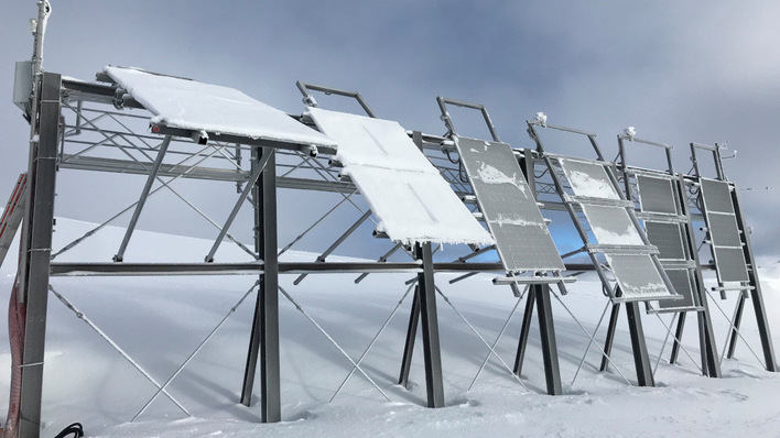 Wenig überraschend: Je steiler der Anstellwinkel der Module, desto weniger Einfluss hat der Schneefall auf den Ertrag. Doch die Details der Messungen sind spannend für künftige Planungen.