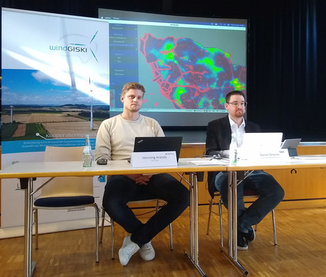 Stellen die Ergebnisse von WindGISKI vor: Henning Arends und Daniel Gritzner