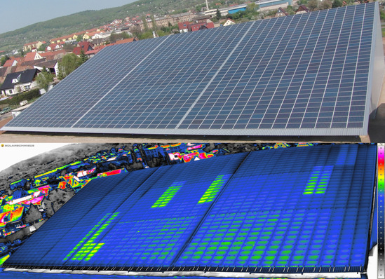 Offene Modulstrings: Thermografien sichern nicht nur die Produktivität und Qualität, sondern auch die Anlagensicherheit.