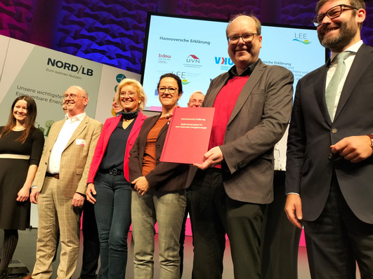 Niedersachsens Umweltminister Christian Meyer nach Annahme der Hannoverschen Erklärung