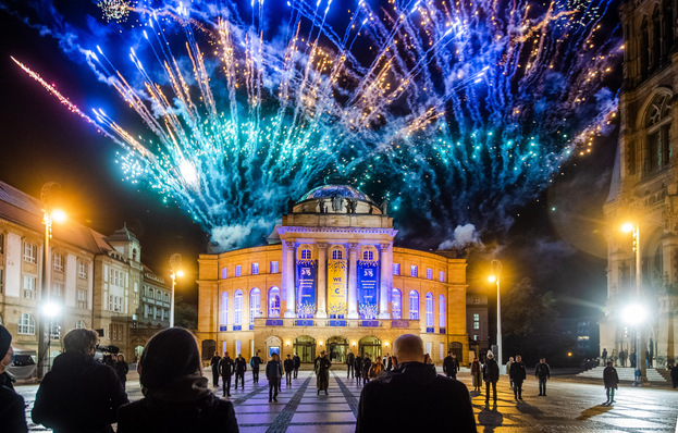 Chemnitz feiert – auf diesem Bild allerdings die Kulturhaupstadt 2025.