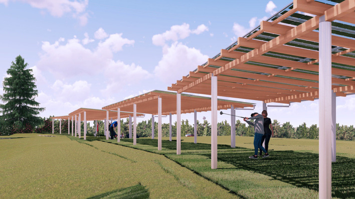 Die Driving Range ist nur eine mögliche Fläche auf Golfplätzen, die sich für die Installation von Solaranlagen eignet.