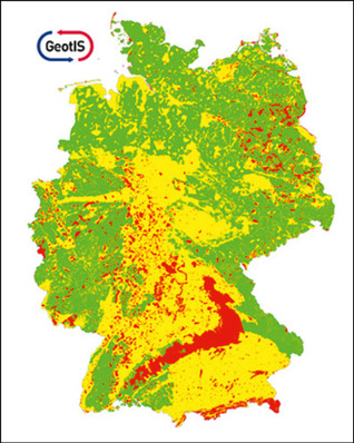 Geothermiekarte für Deutschland