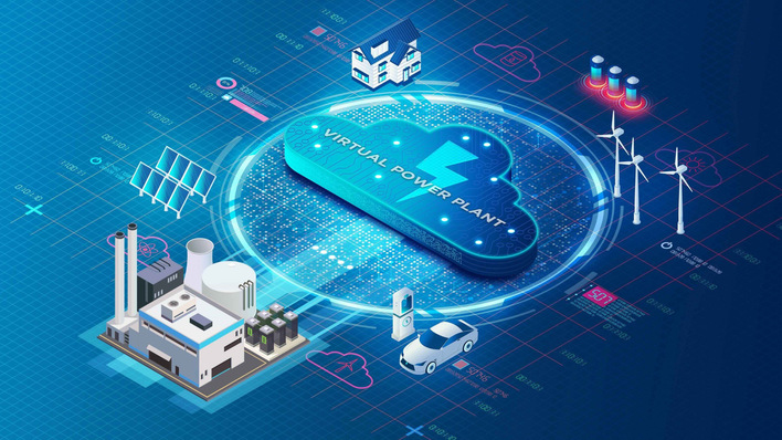 Virtuelle Darstellung vom Zusammenspiel der verschiedenen Quellen und Verbraucher.