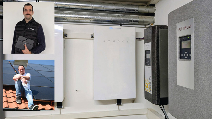 Alec Curry (oben) und Benjamin Gfüllner haben im Webinar gezeigt, wie Speicher auch im Gewerbe einfach nachgerüstet werden können.