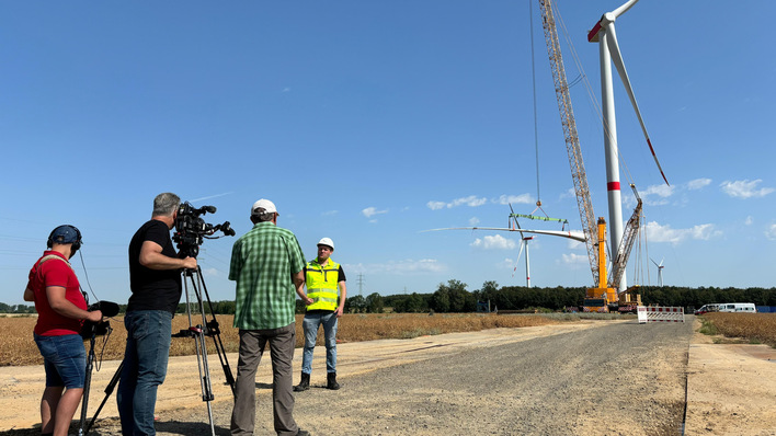 Bau des Bürgerwindparks Erftstadt A1 im Sommer 2024