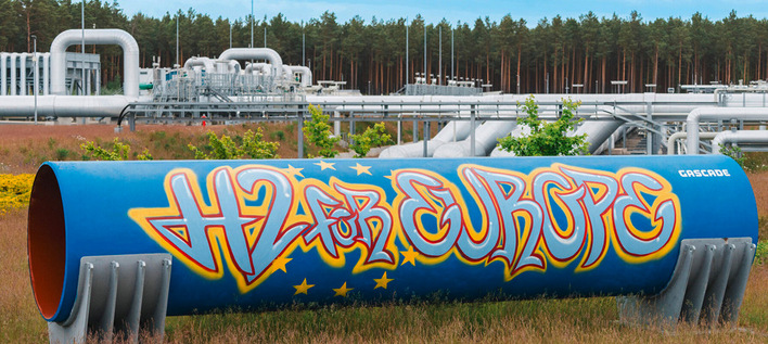 Wasserstoffrohr von Gascade in Lubmin