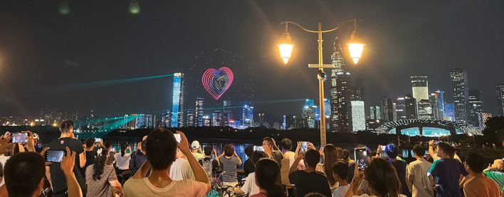 Drohnen-Show in Shenzhen im August 2015