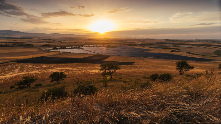 Anders als beim Solarkraftwerk Troia in Puglia wird die Anlage auf Sizilien mit der Landwirtschaft kombiniert.