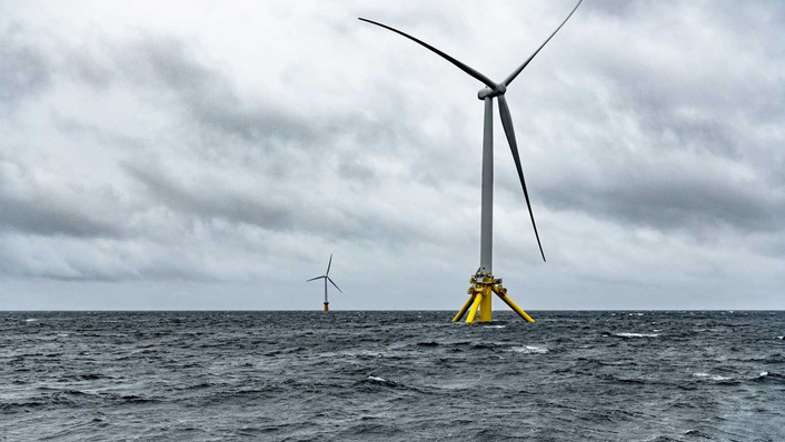 Pilotprojekt einer schwimmenden 3,6-Megawatt-Anlage mit Tetra-Spar-Fundamentdesign im Testgebiet des MET Centre vor Norwegen