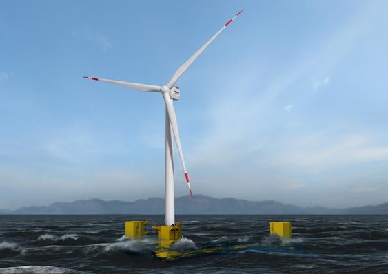 Japan - Offshore floating offshore wind farm | Figure 3 Conceptual CG image of offshore floating offshore wind farm in the METI Floating Offshore Wind Farm Demonstration Project.