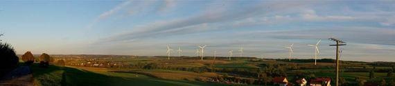Bürgerwindpark Kirchberg in der Hohenlohe | Simulation des Windparks Kirchberg in der Hohenlohe (Baden-Württemberg): Ertragreiche Hochebene im Nordosten von Baden-Württemberg mit hoher Bürgerakzeptanz.