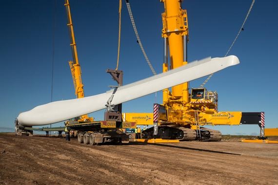 Siemens Windenergieblätter | Siemens-Rotorblätter mit Schallschutzprofil.