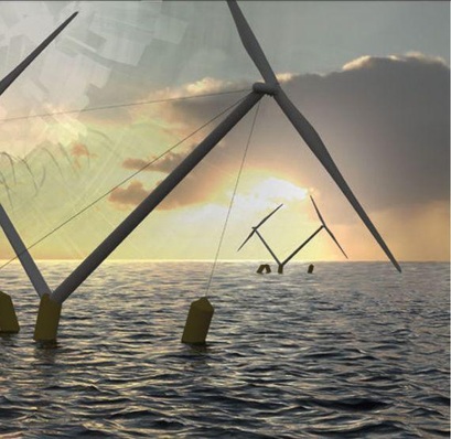 SCDnezzy Vision 2025 | "SCDnezzy - Vision 2025", so nennt das Entwicklerbüro Aerodyn sein Konzept einer schwimmenden Zwillingsturbine.