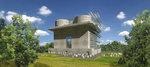 Energiebunker Hamburg Visualisierung | So soll der "Klotz im Park", wie die Hamburger den ehemaligen Flak-Bunker nennen, einmal aussehen. Auf dem Dach erzeugt eine Solarthermieanlage Wärme und an der Fassade produziert eine Photovoltaikanlage sauberen Solarstrom.