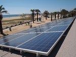 Conergy Anlage Grid Parity Barcelona | Der Mutterkonzern Conergy gewannt mit der Grid-Parity-Anlage auf dem Dach eines spanischen Biorestaurants den Intesolarward in der neunen KAtegorie "Projekte". Die Module sind auf einem Gestellsystem von Mounting Systems montiert.