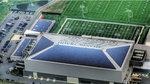Traingshalle New York Jets | Yingli Green Energy ist schon lange auf dem amerikanischen Markt unterwegs. Die Module auf der Trainingshalle der New York Jets stammen aus dem Werk in Baoding.