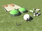 _weltec_ungarn | Die geplante Biogasanlage erhält einen Kugelgasspeicher. Er speichert nachts erzeugtes Biogas für die Stromproduktion am Tag.